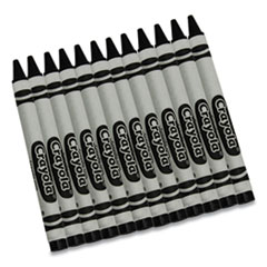 Crayola® Bulk Crayons, Black, 12/Box