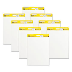 Post-it® Easel Pads Super Sticky Vertical-Orientation Self-Stick Easel Pads, Unruled, 25 x 30, White, 30 Sheets, 8/Pack