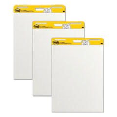Post-it® Easel Pads Super Sticky Vertical-Orientation Self-Stick Easel Pads, Unruled, 25 x 30, White, 30 Sheets, 3/Pack