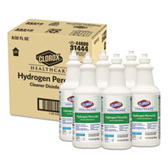 Clorox Healthcare® Hydrogen-Peroxide Cleaner/Disinfectant, 32 oz Pull Top Bottle, 6/Carton