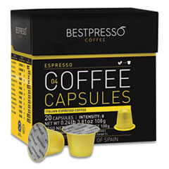 Bestpresso® Nespresso Italian Espresso Pods, Intensity: 8, 20/Box