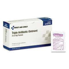 First Aid Only™ Triple Antibiotic Ointment, 0.03 oz Packet, 25/Box