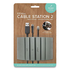 UT Wire® Cable Station 2, 4.75" x 2.75" Gray