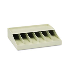 MMF Industries™ Bill Strap Rack, 6 Compartments, 10.63 x 8.31 x 2.31, ABS Thermoplastic, Putty