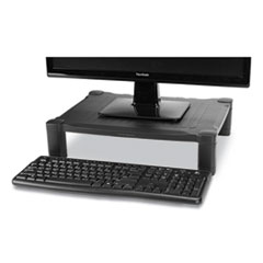 Mind Reader Adjustable Rectangular Monitor Stand, 17" x 13" x 3.75" to 5.75", Black, Supports 22 lbs