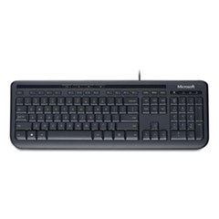 Microsoft® 600 Wired Gaming Keyboard, 104 Keys, Black