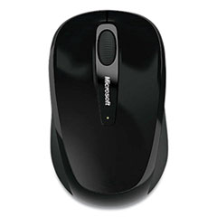 Microsoft® Mobile 3500 Wireless Optical Mouse, 2.4 GHz Frequency/16.4 ft Wireless Range, Left/Right Hand Use, Black