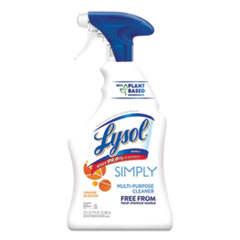 LYSOL® Brand II Simply Multi-Purpose Cleaner, Orange Blossom, 22 oz Trigger Spray Bottle, 9/Carton