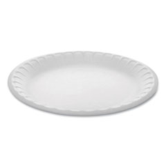 Pactiv Evergreen Placesetter Satin Non-Laminated Foam Dinnerware, Plate, 9" dia, White, 500/Carton