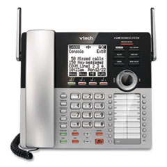 Vtech® CM18445 Four-Line Business System Cordless Phone, Silver/Black