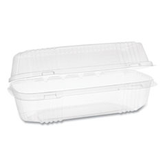 5 x 5 x 3 Recycled Plastic Hinged Lid 1 Compartment Takeout Container,  Clear, 375 ct.