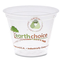 Pactiv Evergreen EarthChoice Compostable Cold Cup, 9 oz, Clear/Printed, 975/Carton