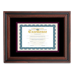 Victory Light Document Frame with Mat, 11 x 14, Rosewood/Black