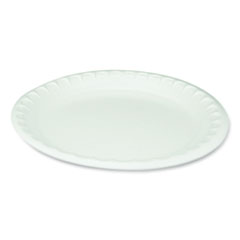 Laminated Foam Dinnerware, Plate, 10.25" dia, White, 540/Carton