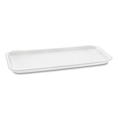 Pactiv Supermarket Tray, #10S, 10.75 x 5.7 x 0.65, White, 500/Carton