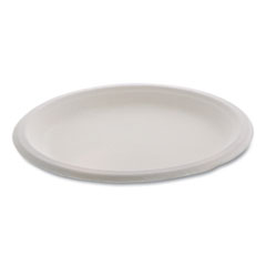 Pactiv Evergreen EarthChoice Compostable Fiber-Blend Bagasse Dinnerware, Plate, 9" dia, Natural, 500/Carton