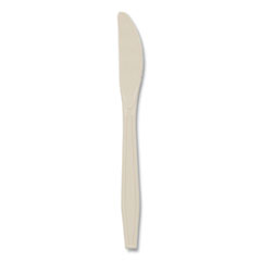 Pactiv Evergreen EarthChoice PSM Cutlery, Heavyweight, Knife, 7.5", Tan, 1,000/Carton