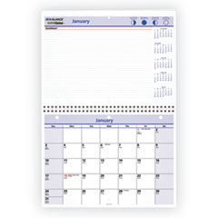AT-A-GLANCE® QuickNotes Desk/Wall Calendar, 11 x 8, White/Blue/Yellow Sheets, 12-Month (Jan to Dec): 2022