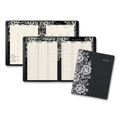 AT-A-GLANCE® Lacey Weekly Block Format Professional Appointment Book, Lacey Artwork, 11 x 8.5, Black/White, 13-Month (Jan-Jan): 2022-2023