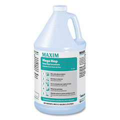 Maxim® Mega Mop Damp Mop Concentrate, Lemon Scent, 1 gal Bottle, 4/Carton