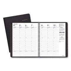 AT-A-GLANCE® Weekly Vertical-Column Appointment Book Ruled for Hourly Appointments, 8.75 x 7, Black Cover, 13-Month (Jan-Jan): 2024-2025