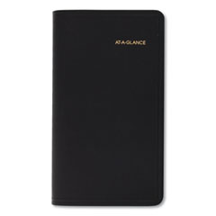 AT-A-GLANCE® Compact Weekly Appointment Book, 6.25 x 3.25, Black Cover, 12-Month (Jan to Dec): 2022