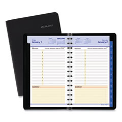 AT-A-GLANCE® QuickNotes Daily/Monthly Appointment Book, 8.5 x 5.5, Black Cover, 12-Month (Jan to Dec): 2023