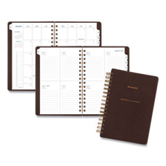 AT-A-GLANCE® Signature Collection™ Distressed Brown Weekly Monthly Planner