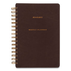 AT-A-GLANCE® Signature Collection Distressed Brown Weekly Monthly Planner, 8.5 x 5.5, Brown Cover, 13-Month (Jan to Jan): 2022 to 2023