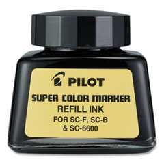 Pilot® Super Color Marker Refill Ink, 30 mL Bottle, Black