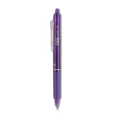 Pilot® FriXion Clicker Erasable Gel Pen, Retractable, Fine 0.7 mm, Purple Ink, Purple Barrel, Dozen