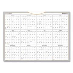 AT-A-GLANCE® WallMates Self-Adhesive Dry Erase Yearly Planning Surfaces, 24 x 18, White/Gray/Orange Sheets, 12-Month (Jan to Dec): 2022