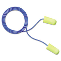 3M™ E-A-Rsoft Yellow Neon Soft Foam Earplugs, Corded, Regular Size, 200 Pairs/Box