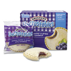 Smucker's® UNCRUSTABLES Soft Bread Sandwiches, Grape Jelly, 2 oz, 10 Sandwiches/Pack, 2 Packs/Box, Delivered in 1-4 Business Days
