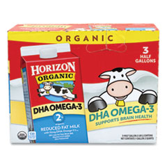 Horizon Organic Organic 2% Milk, 64 oz Carton, 3/Carton, Ships in 1-3 Business Days