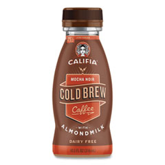 CALIFIA FARMS® Cold Brew Coffee with Almond Milk, 10.5 oz Bottle, Mocha Noir, 8/Pack, Ships in 1-3 Business Days