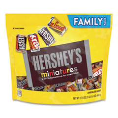 Hershey®'s Miniatures Variety Family Pack, Assorted Chocolates, 17.6 oz Bag, Delivered in 1-4 Business Days