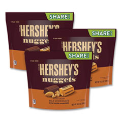 Hershey®'s Nuggets Share Pack, Milk Chocolate with Toffee and Almonds, 10.2 oz Bag, 3/Pack, Delivered in 1-4 Business Days