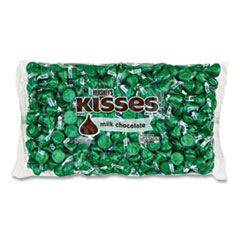Hershey®'s KISSES, Milk Chocolate, Green Wrappers, 66.7 oz Bag, Delivered in 1-4 Business Days