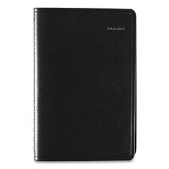 AT-A-GLANCE® DayMinder Daily Appointment Book, 8.5 x 5.5, Black Cover, 12-Month (Jan to Dec): 2022