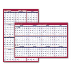 AT-A-GLANCE® Erasable Vertical/Horizontal Wall Planner, 32 x 48, White/Blue/Red Sheets, 12-Month (Jan to Dec): 2024