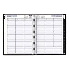 AT-A-GLANCE® DayMinder Hardcover Weekly Vertical-Column Format Appointment Book, 11 x 8, Black Cover, 12-Month (Jan to Dec): 2023