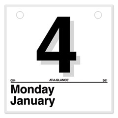 AT-A-GLANCE® Today Is Daily Wall Calendar Refill, 6 x 6, White Sheets, 12-Month (Jan to Dec): 2023