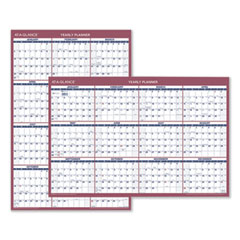 Vertical/Horizontal Wall Calendar, 24 x 36, White/Blue/Red Sheets, 12-Month (Jan to Dec): 2022