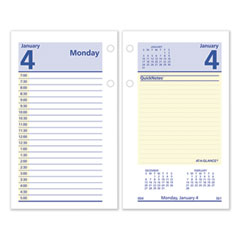 AT-A-GLANCE® QuickNotes Desk Calendar Refill, 3.5 x 6, White/Yellow/Blue Sheets, 12-Month (Jan to Dec): 2024