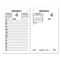 AT-A-GLANCE® Two-Color Desk Calendar Refill, 3.5 x 6, White Sheets, 12-Month (Jan to Dec): 2024