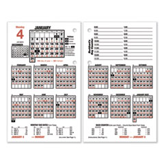 AT-A-GLANCE® Burkhart's Day Counter Desk Calendar Refill, 4.5 x 7.38, White Sheets, 12-Month (Jan to Dec): 2024