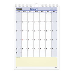 AT-A-GLANCE® QuickNotes Wall Calendar, 12 x 17, White/Blue/Yellow Sheets, 12-Month (Jan to Dec): 2023
