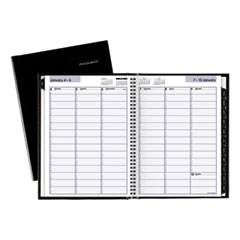 AT-A-GLANCE® DayMinder Hardcover Weekly Vertical-Column Format Appointment Book, 11 x 8, Black Cover, 12-Month (Jan to Dec): 2024