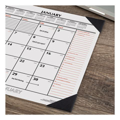 AT A GLANCE® Two Color Monthly Desk Pad Calendar 22 x 17 White Sheets